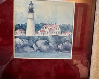 set of lighthouse prints