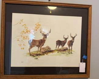 Vintage Stag print