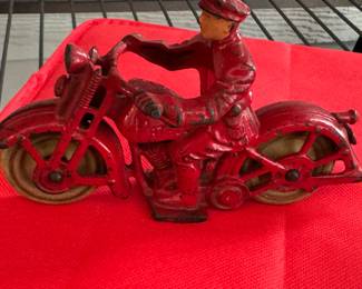 Another vintage motorcycle toy...this one has been painted.