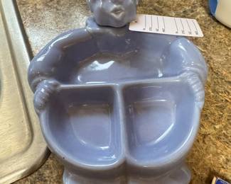 Vintage baby food warming dish