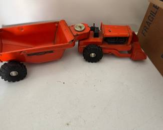 vintage tractor and trailer