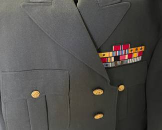 one of vintage military uniforms 