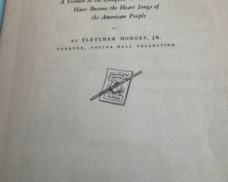 Program Stephen Foster Memorial Dedication 1937