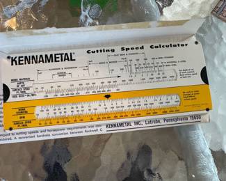 Vintage Kennametal paper calculator 