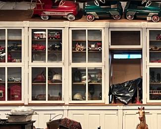 44 Feet of Glass Front Cabinets - Bottom Storage Also