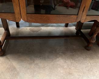 F 8.  Oak China/Display Cabinet-Glass Front & Sides				44” x 15” x 60”