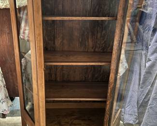 F 7.  China/Display Cabinet-Glass 3 Sides-3 Shelves				40” x 16” x 59”