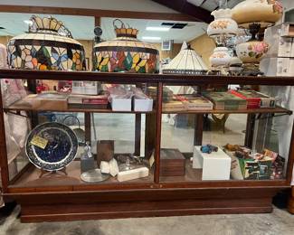 F 2. Large Wilmarth Country Store Display Case				84” x 26” x 42” & Lamps & More
