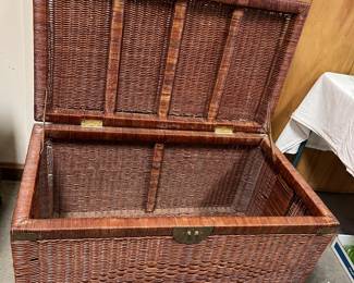 F47. Wicker Trunk												36” x 21” x 20.5”
