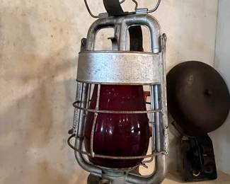 Dietz Fire Dept. Coleman Red Globe Lantern 
	w/Handle - 19”,