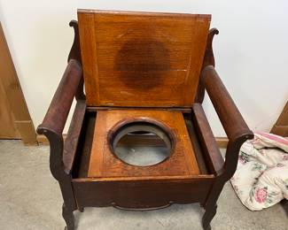 F46. Oak Potty Chair												25” W