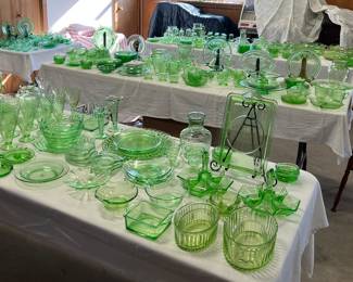 Green Depression Glass
