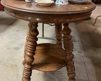 F53. Round Side Table-Thick Wood								24” D x 30”