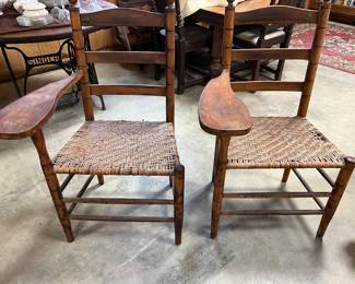 F32. Rush Bottom Ladder Back Writing Chair
F33. Rush Bottom Ladder Back Writing Chair					From New York