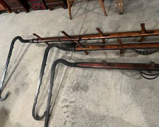 Antique Pompier Ladders - Graduated Lengths