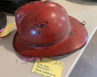 19. MSA “Skullgard” - Red - Size Unknown - Helmet Shroud - No Shield