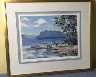LYNN BAKER Waterside Print Signed 