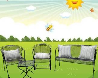 Think Spring WroughtIron Garden Seating