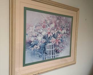 Framed & Matted Floral Bouquet Still Life Print