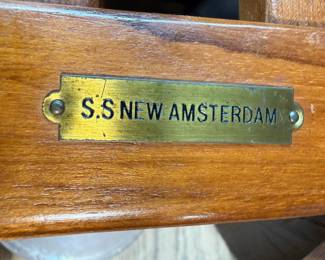 SS New Amsterdam Folding Teak Deck Chair & Foot Rest