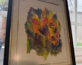 Framed Floral Watercolor Print by Dr. Beck