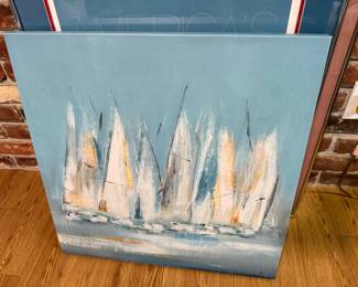 Stupell Abstract Sailboat Fleet Canvas Wall Art by Lisa Ridgers