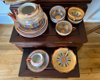 Pagoda China "Thousand Faces" Tea Set