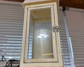 White Farmhouse Style Candle Lantern