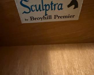 Broyhill Sculptra Mid Century Modern Highboy Dresser
