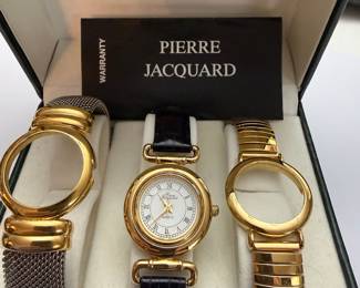 Pierre Jacquard Women's Interchangeable Watch Set
