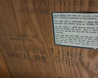 Davis Cabinet Co. Tan Teak Oval Dining Table