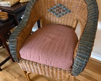Bar Harbor Style Wicker Armchair