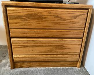 2-Drawer Oak Night Stand