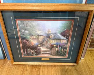 Framed & Matted Print  "Hollyhock House" by Thomas Kinkade