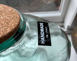 Italian Glass Hippo Cookie Jar