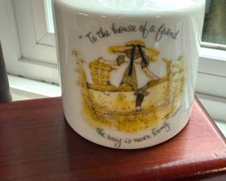 Holly Hobbie "To the House of a Friend" Bud Vase