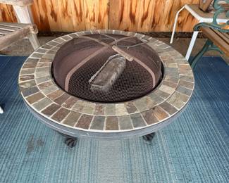 Stone Tile Top Fire Pit