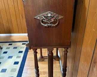 Circa 20th Century Walnut Spanish Vargueno Cabinet