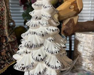 White Ceramic Light Up Christmas Tree