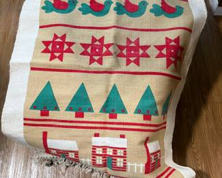 India Overseas Pennsylvania Dutch Folk Art Style Rug