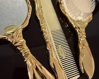 1988 Codinger Gold Tone 3-Piece Vanity Set