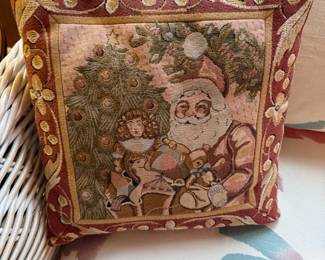 Santa Claus Themed Tapestry Throw Pillow