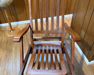 SS New Amsterdam Folding Teak Deck Chair & Foot Rest