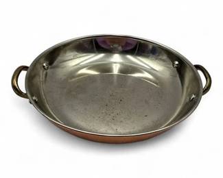 VTG Copper Saute Pan with Brass Handles