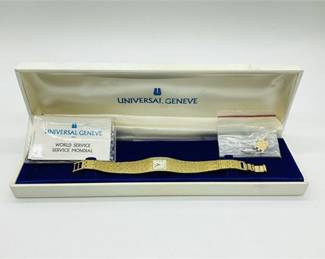 Universal Geneve Gold Tone Quartz Watch