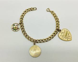 12K Gold Filled Charm Bracelet
