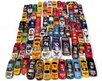 Large Lot Of NASCAR Die-Cast 1:64 Scale Race Cars Mixed Brands
