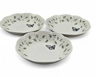 Lenox Butterfly Meadow 8.5" Pasta Bowls Set of 3
