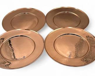 Williams-Sonoma Hammered Copper Charger Plates Set of 4