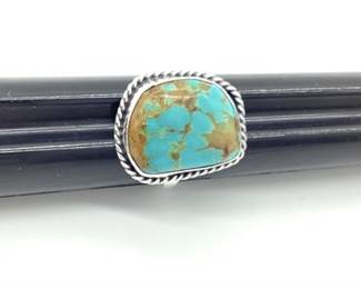 Native American Style Turquoise and Silver Ring